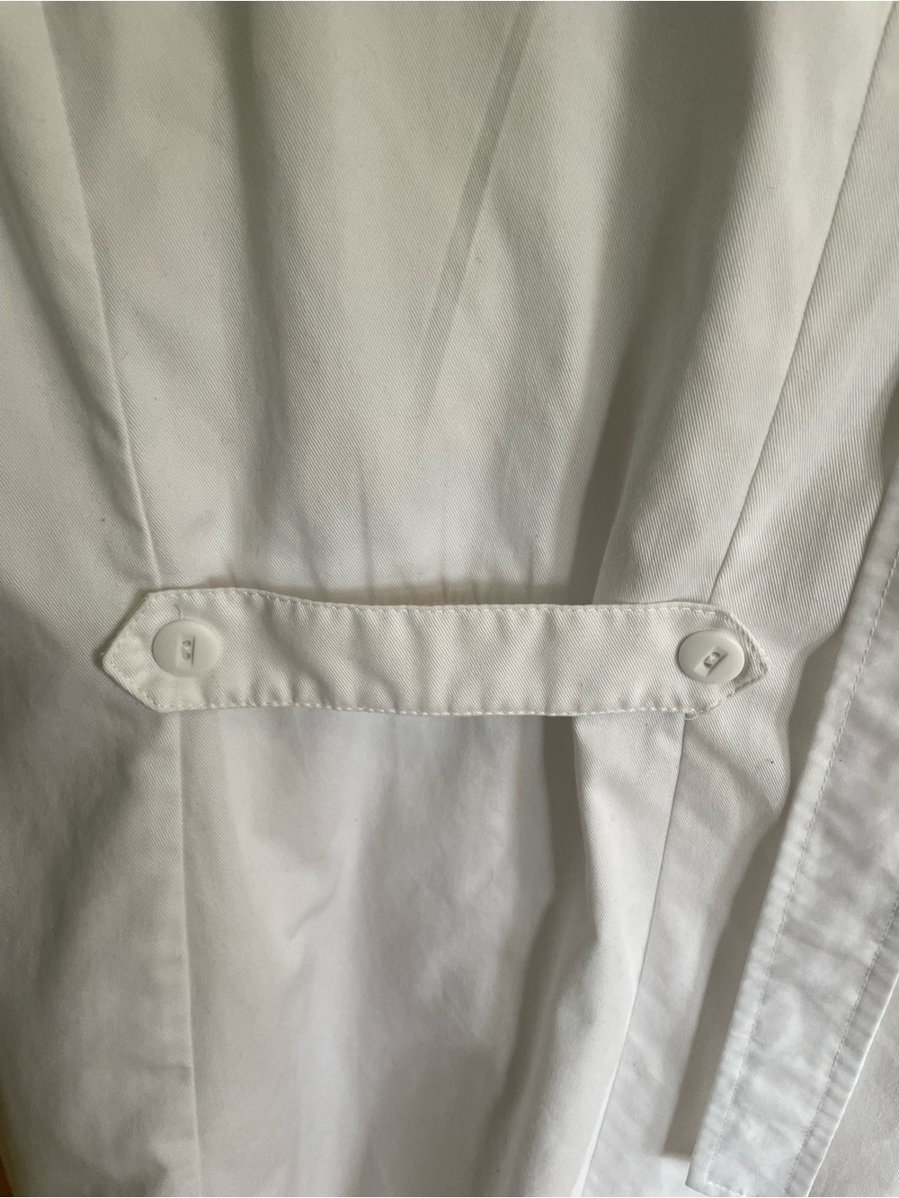 Peaches Uniforms White Midi Button-Down Nurse’s Dress with Belt, Sz 10 - Picture 3 of 7